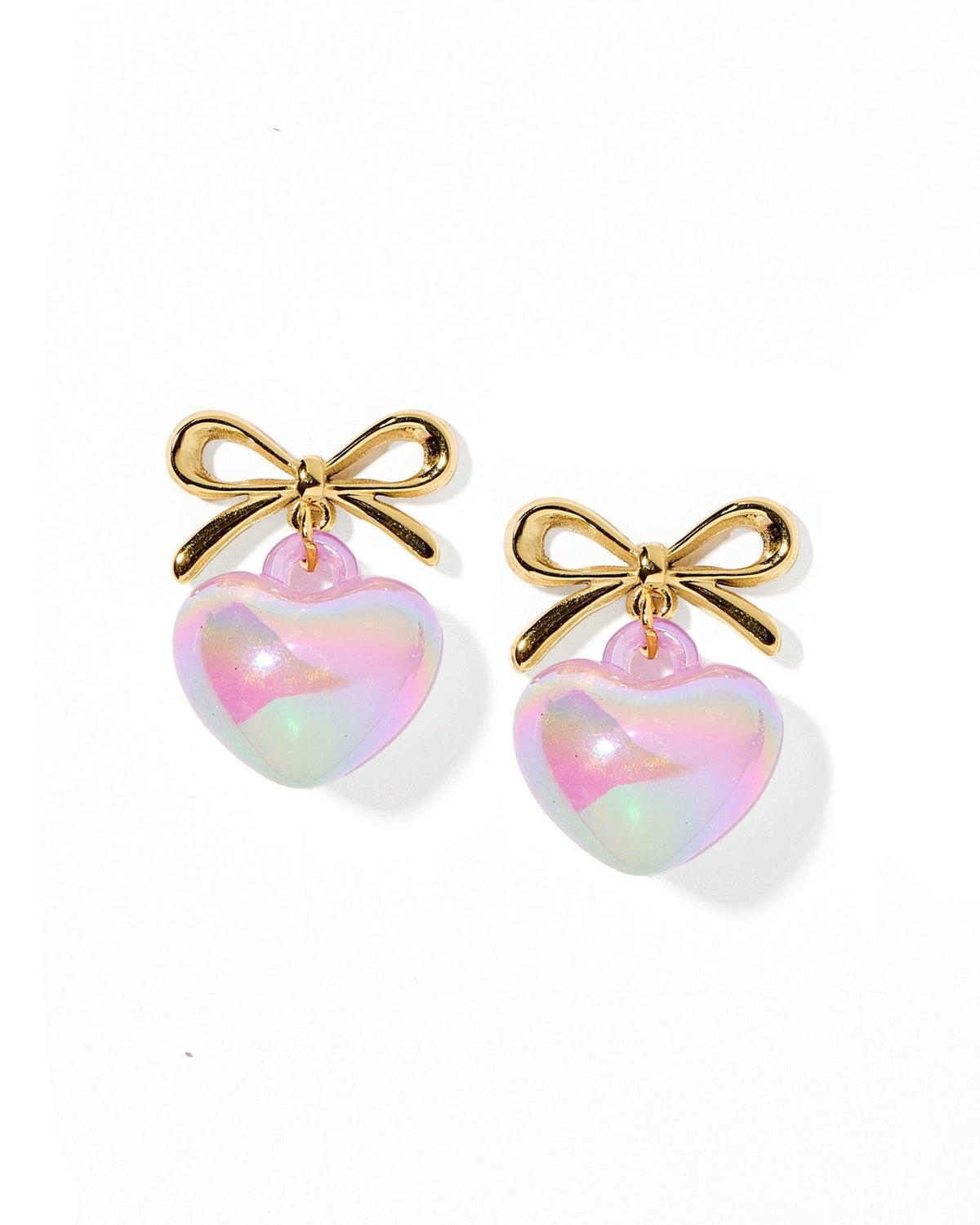 Ruthie Bow and Heart Earring - Purple - Aaria Tees