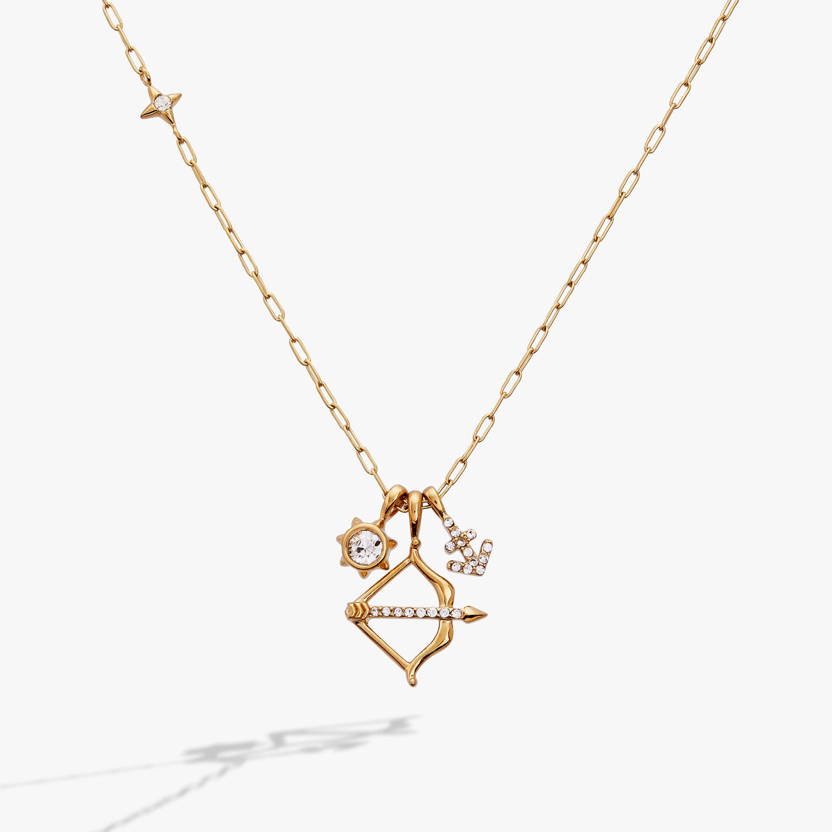 Sagittarius Zodiac Charm Cluster Necklace - Aaria Tees