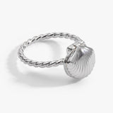 Salt + Sea 'Seashells Are Love Letters In The Sand' Locket Ring - Aaria Tees Aaria Tees
