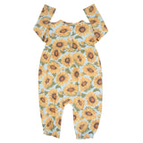 Sammy's Sunflower Flutter Sleeve Romper Aaria Tees