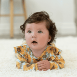 Sammy's Sunflower Flutter Sleeve Romper Aaria Tees