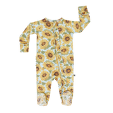 Sammy's Sunflower Ruffle Footie Aaria Tees