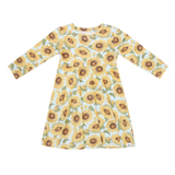 Sammy's Sunflower Swirly Girl Dress Aaria Tees