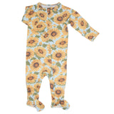 Sammy's Sunflower Zipper Footie Aaria Tees