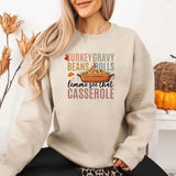 Turkey Gravy Beans & Rolls Sweatshirt – Funny Thanksgiving Casserole Crewneck - Aaria Tees Aaria Tees