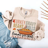 Turkey Gravy Beans & Rolls Sweatshirt – Funny Thanksgiving Casserole Crewneck - Aaria Tees Aaria Tees