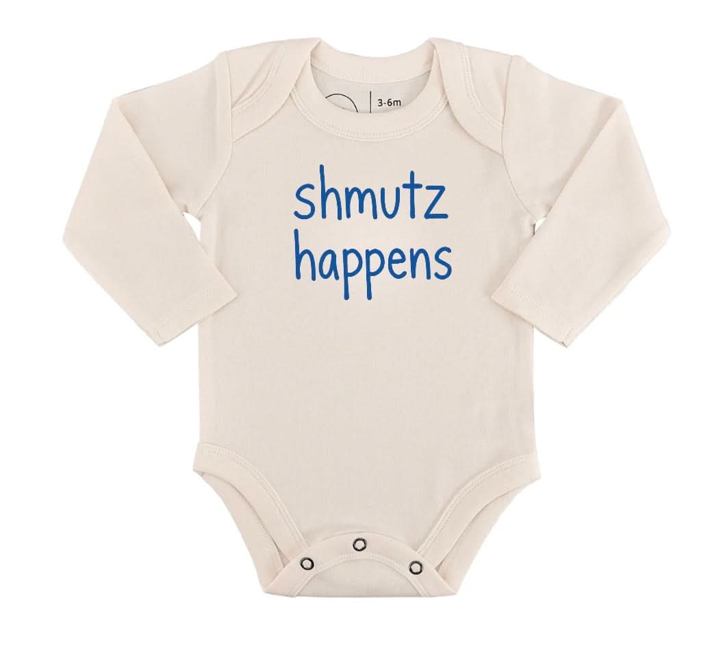 long sleeve graphic bodysuit | schmutz happens - Aaria Tees