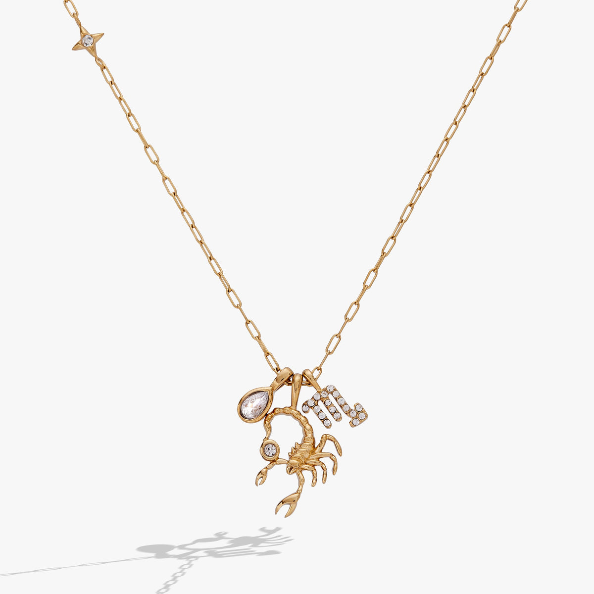 Scorpio Zodiac Charm Cluster Necklace - Aaria Tees