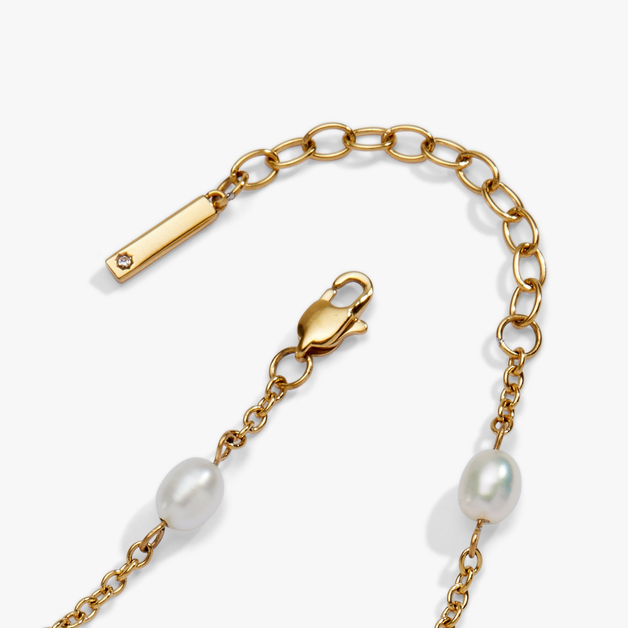 Seashell & Pearl Inline Charm Anklet - Aaria Tees Aaria Tees