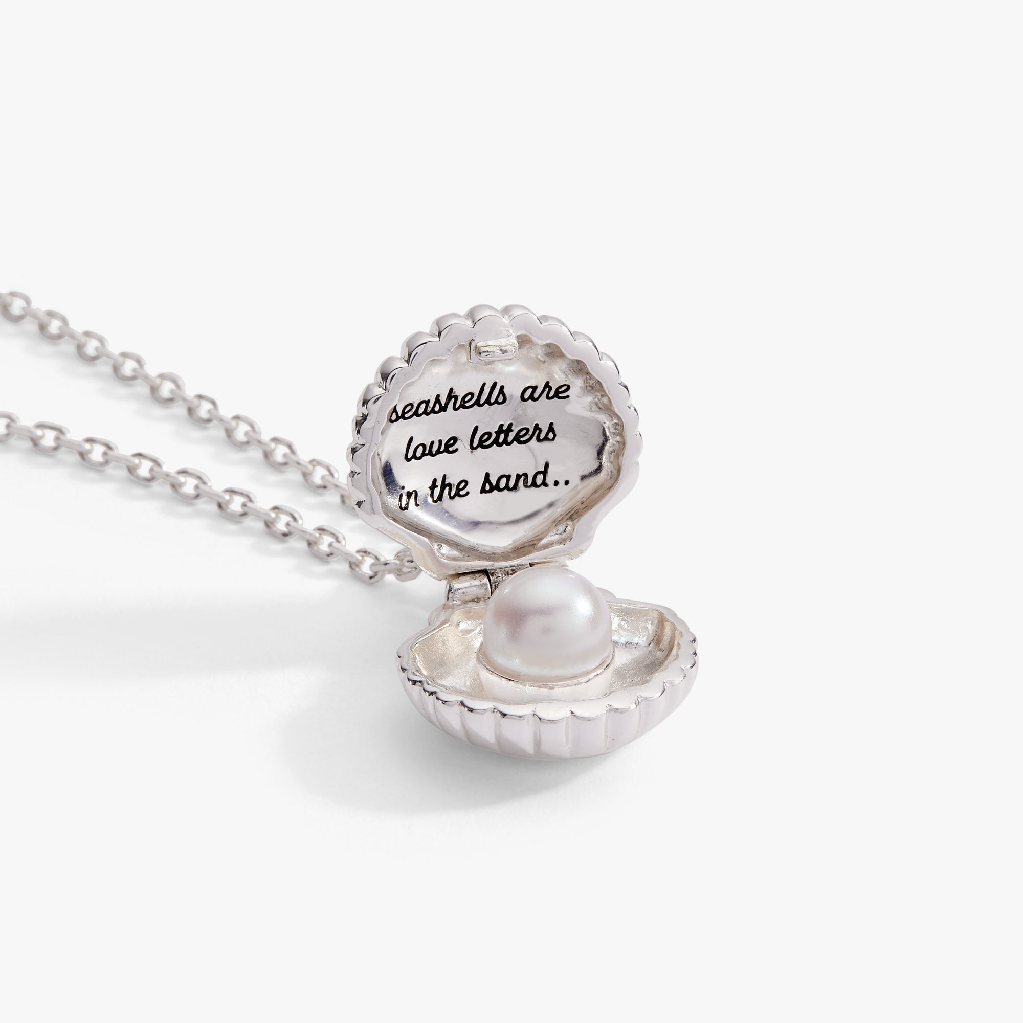 Salt + Sea 'Seashells Are Love Letters In The Sand' Seashell Locket Pendant - Aaria Tees Aaria Tees