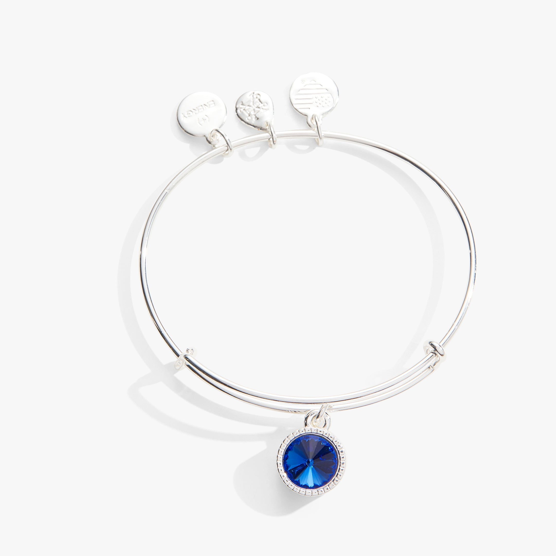 September Birthstone Charm Bangle, Sapphire - Aaria Tees Aaria Tees
