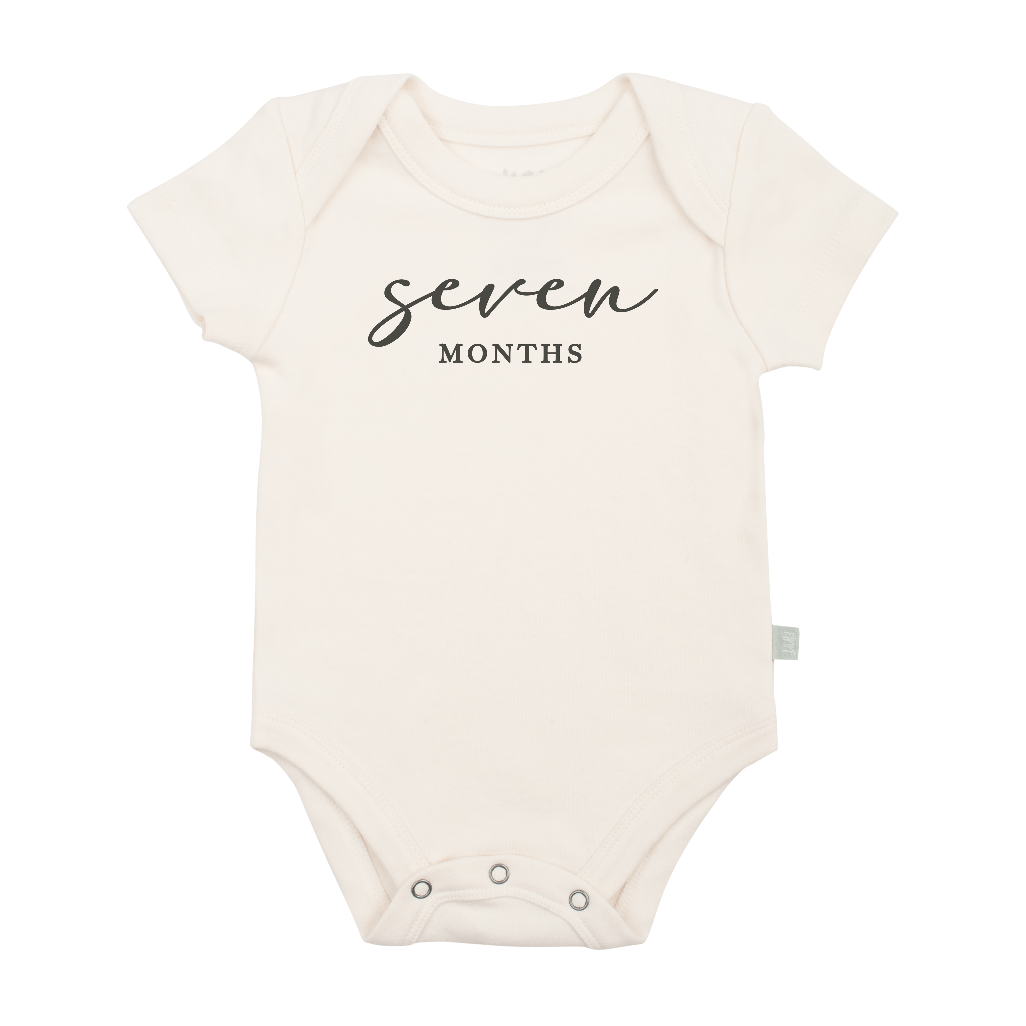 graphic bodysuit | seven months milestone charcoal - Aaria Tees Aaria Tees