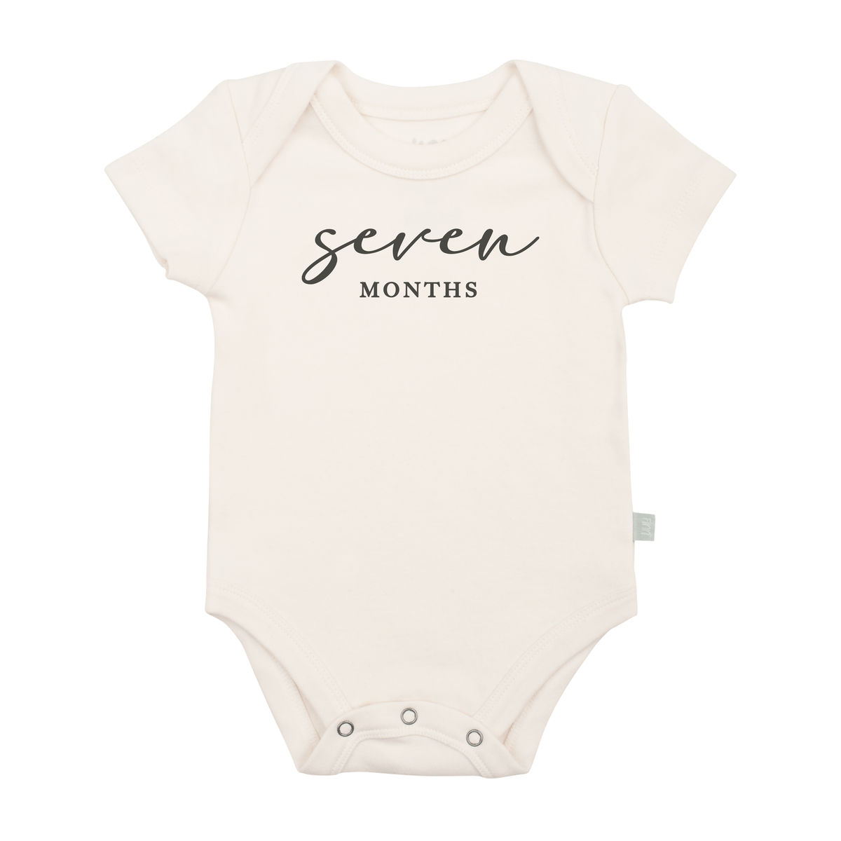 graphic bodysuit | seven months milestone charcoal - Aaria Tees