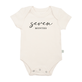 graphic bodysuit | seven months milestone charcoal - Aaria Tees Aaria Tees