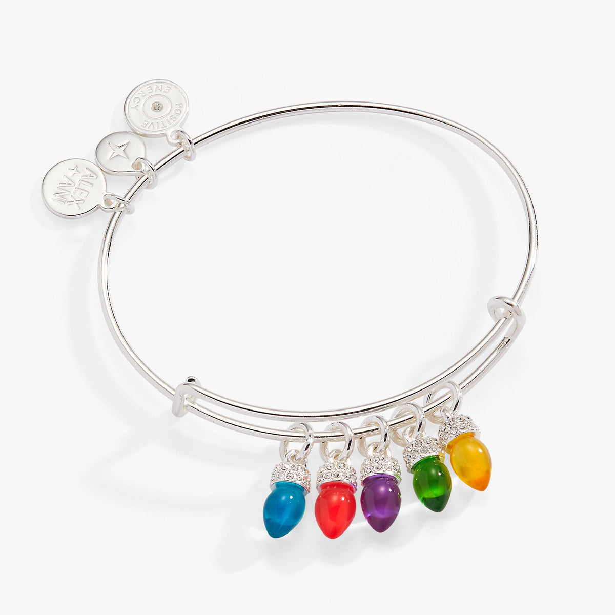 Christmas Light Bulb Charm Bangle - Aaria Tees
