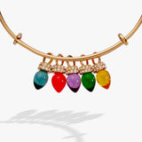Christmas Light Bulb Charm Bangle - Aaria Tees Aaria Tees