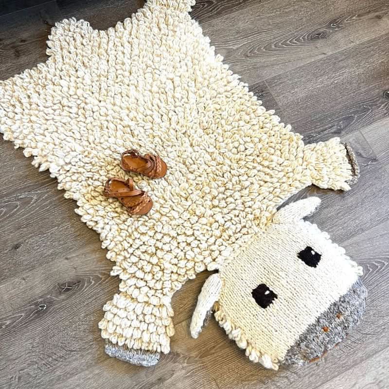 Organic Wool Play Mat + Nursery Rug  | Sheep - Aaria Tees Aaria Tees