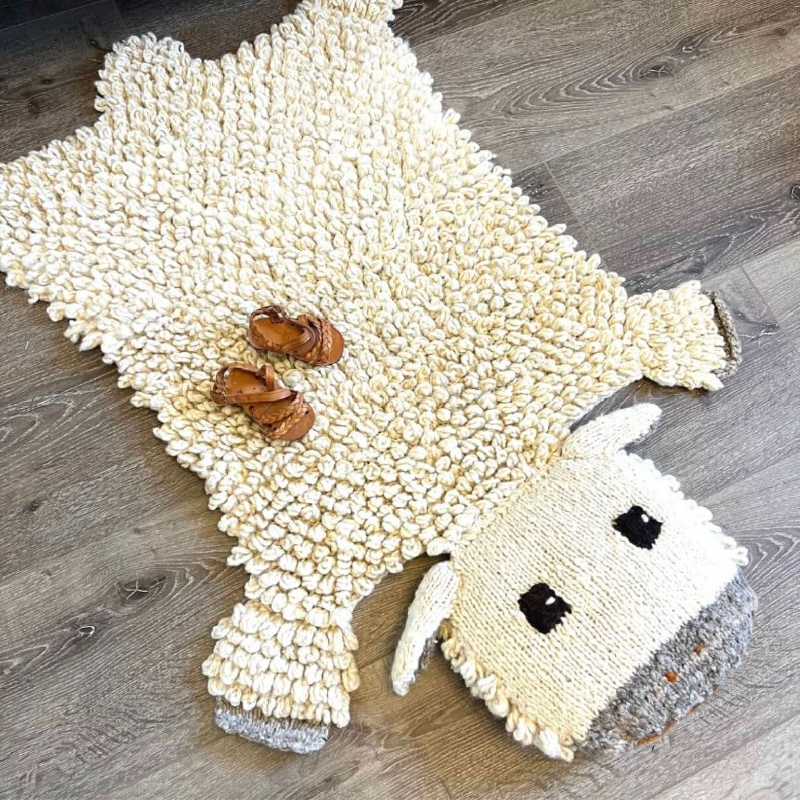 Organic Wool Play Mat + Nursery Rug  | Sheep - Aaria Tees Aaria Tees