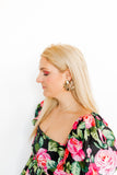 Shelby Flower Statement Earring - Aaria Tees Aaria Tees