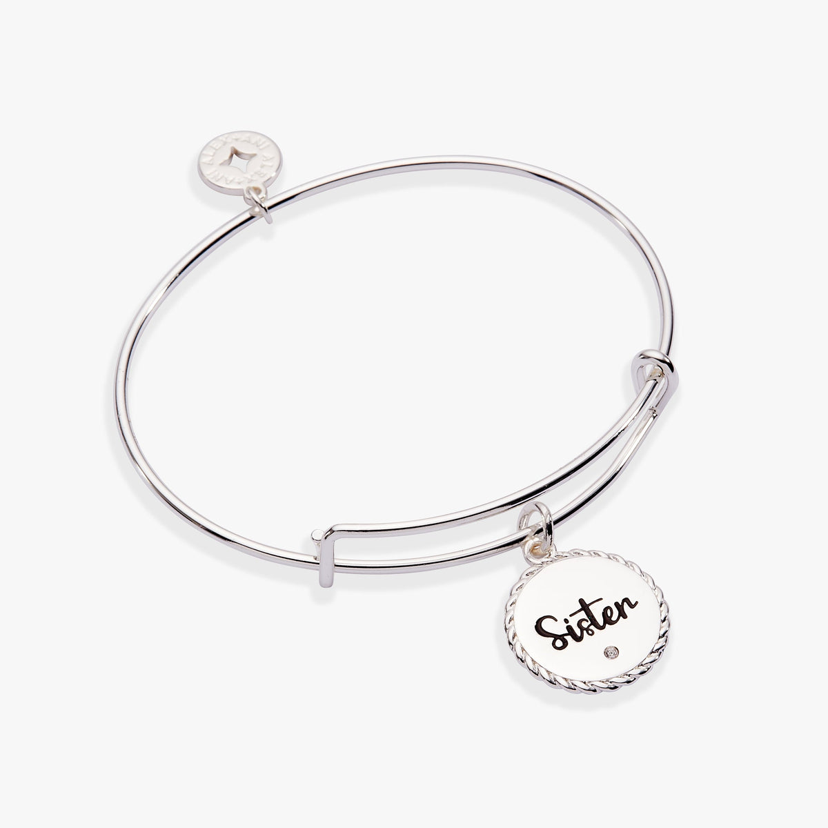 Sister 'Woven Together By Unbreakable Bonds' Charm Bangle - Aaria Tees