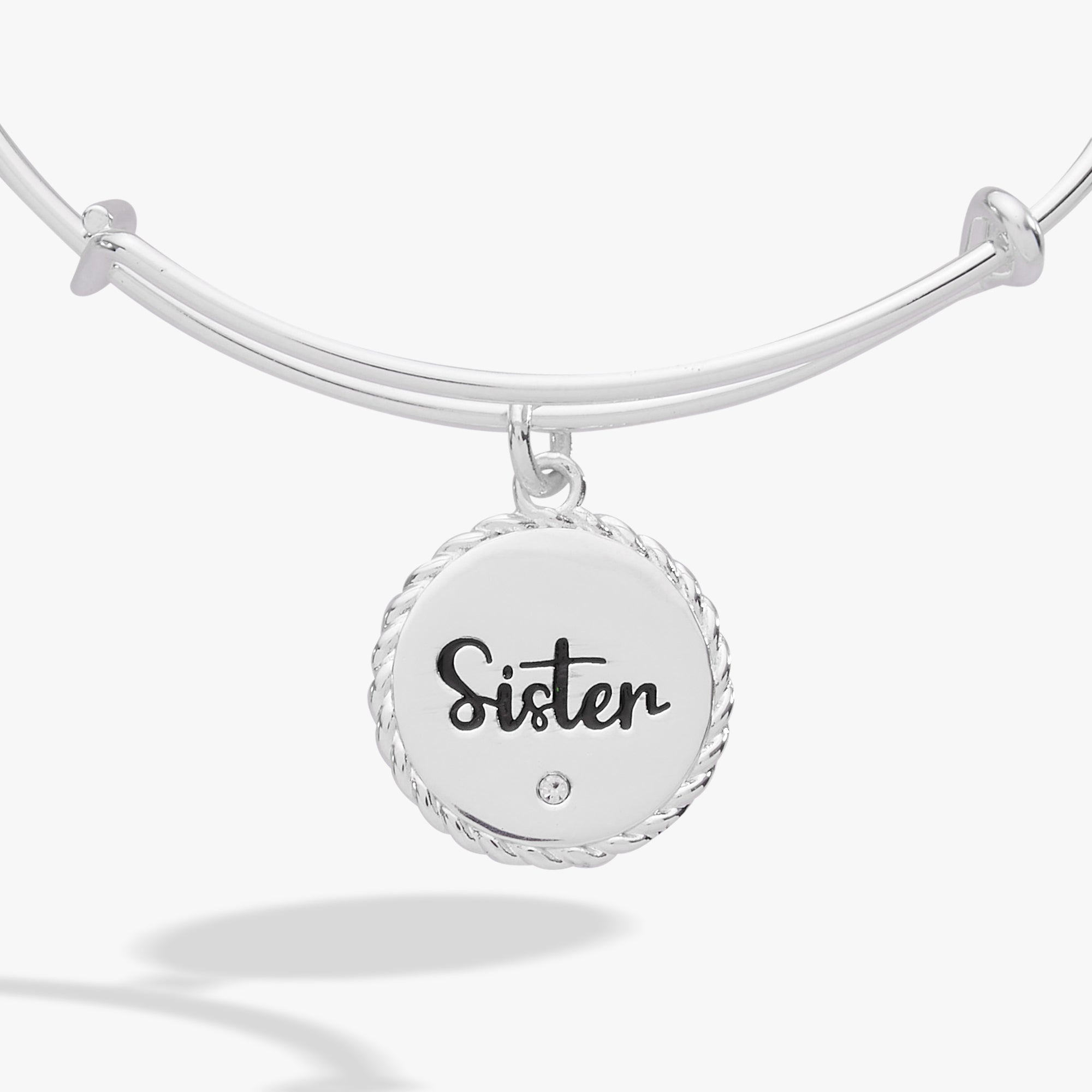 Sister 'Woven Together By Unbreakable Bonds' Charm Bangle - Aaria Tees Aaria Tees