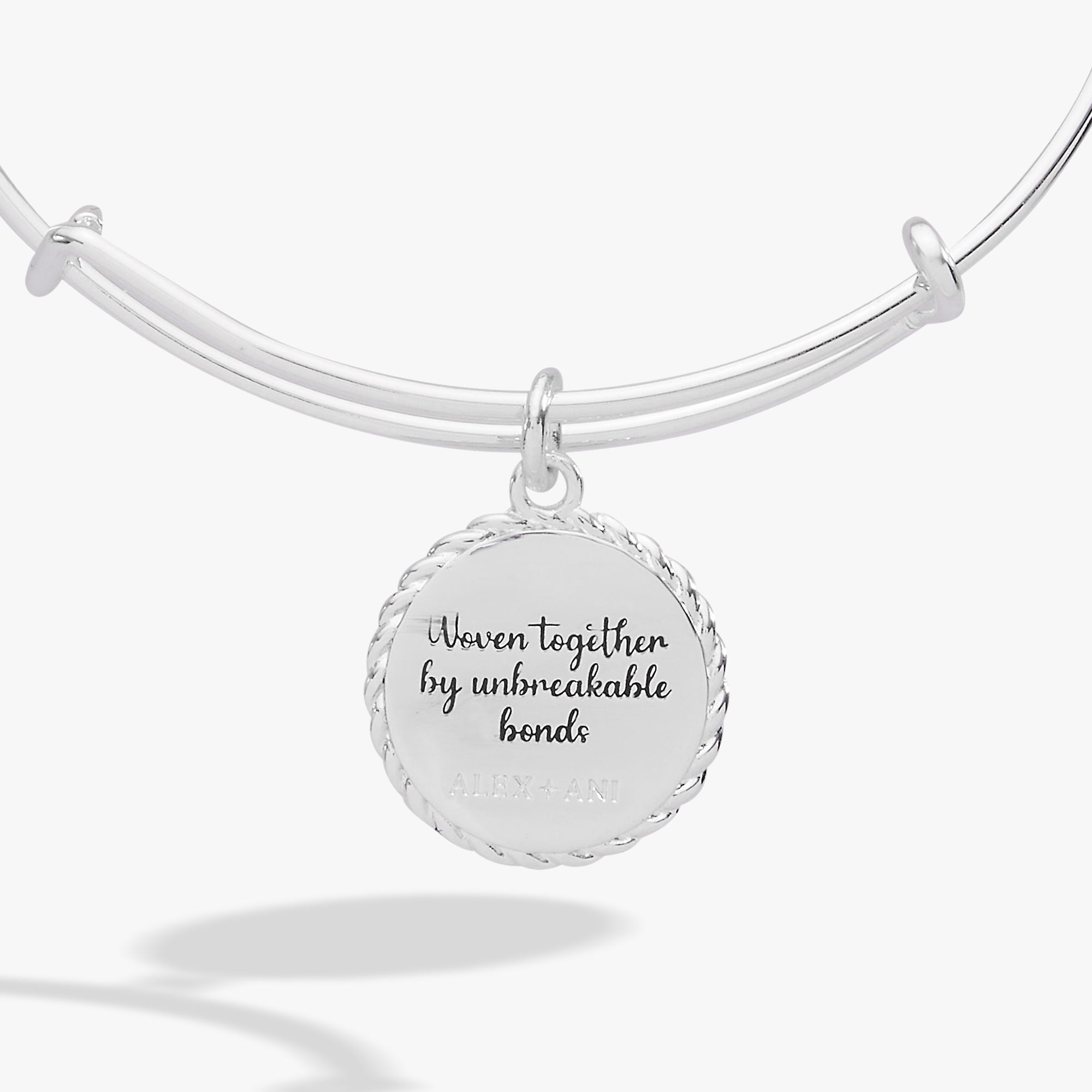 Sister 'Woven Together By Unbreakable Bonds' Charm Bangle - Aaria Tees Aaria Tees