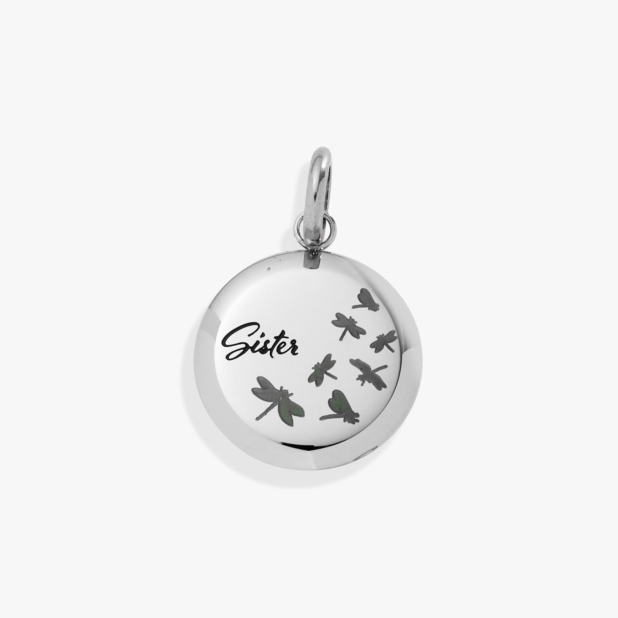 Sister Dragonfly Disc Charm - Aaria Tees Aaria Tees