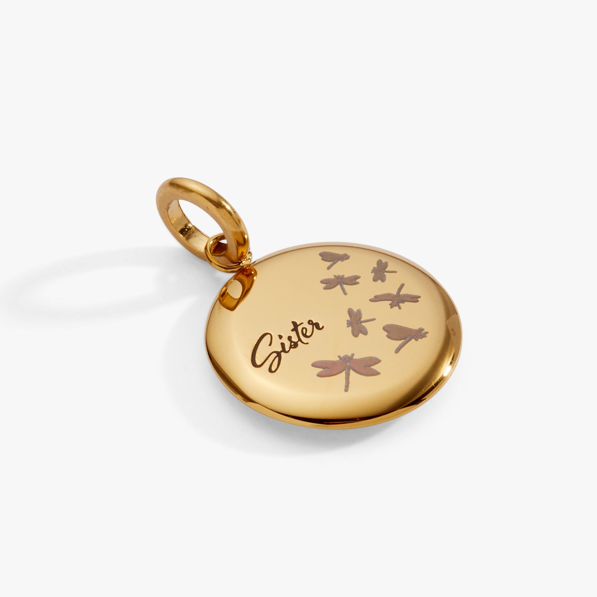Sister Dragonfly Disc Charm - Aaria Tees Aaria Tees