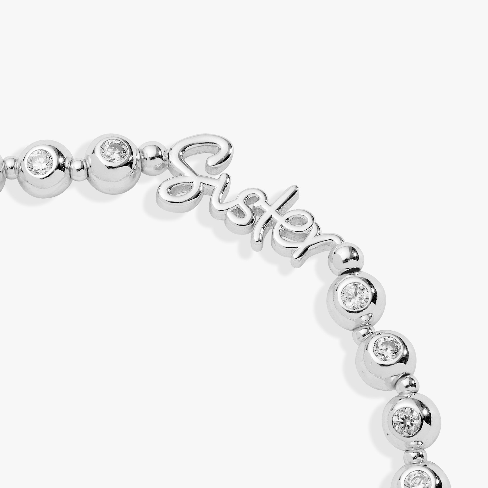 Sister Elongated Crystal Stretch Bracelet - Aaria Tees Aaria Tees
