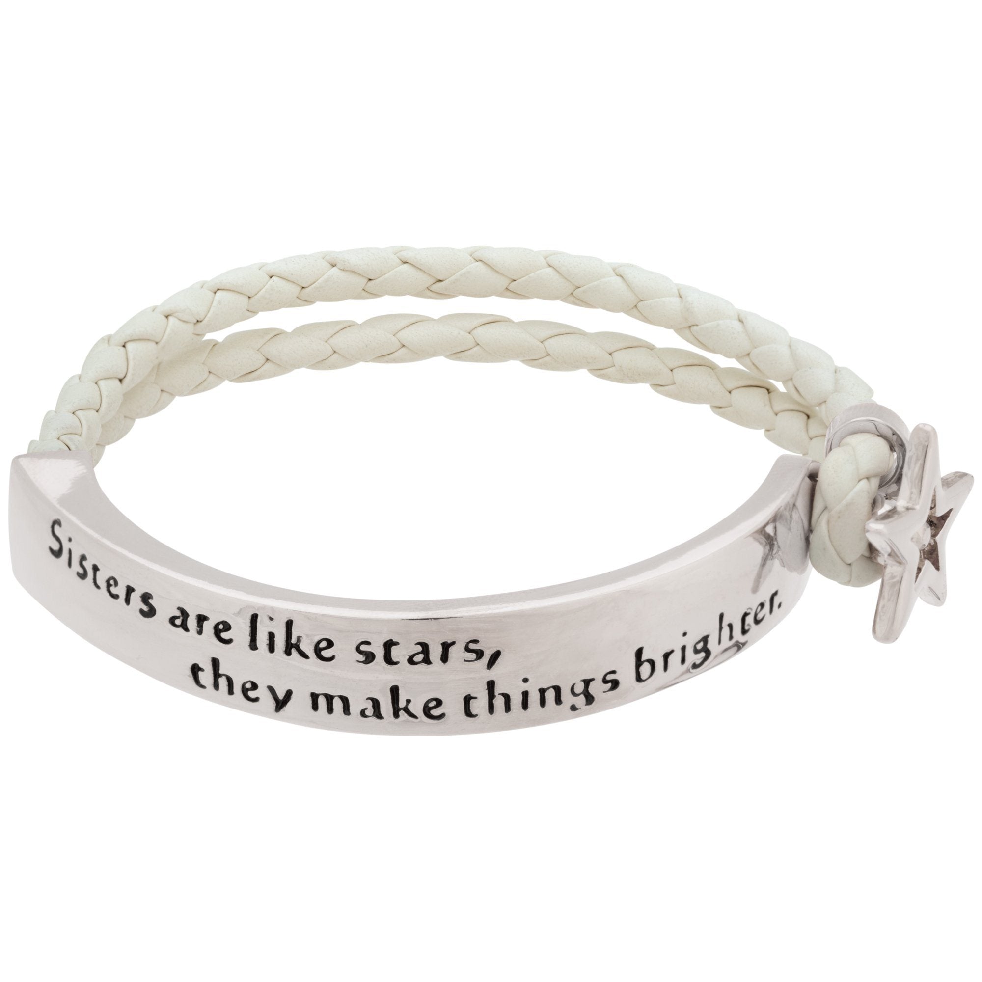 Sisters Are Like Stars Braided Bracelet - Aaria Tees Aaria Tees