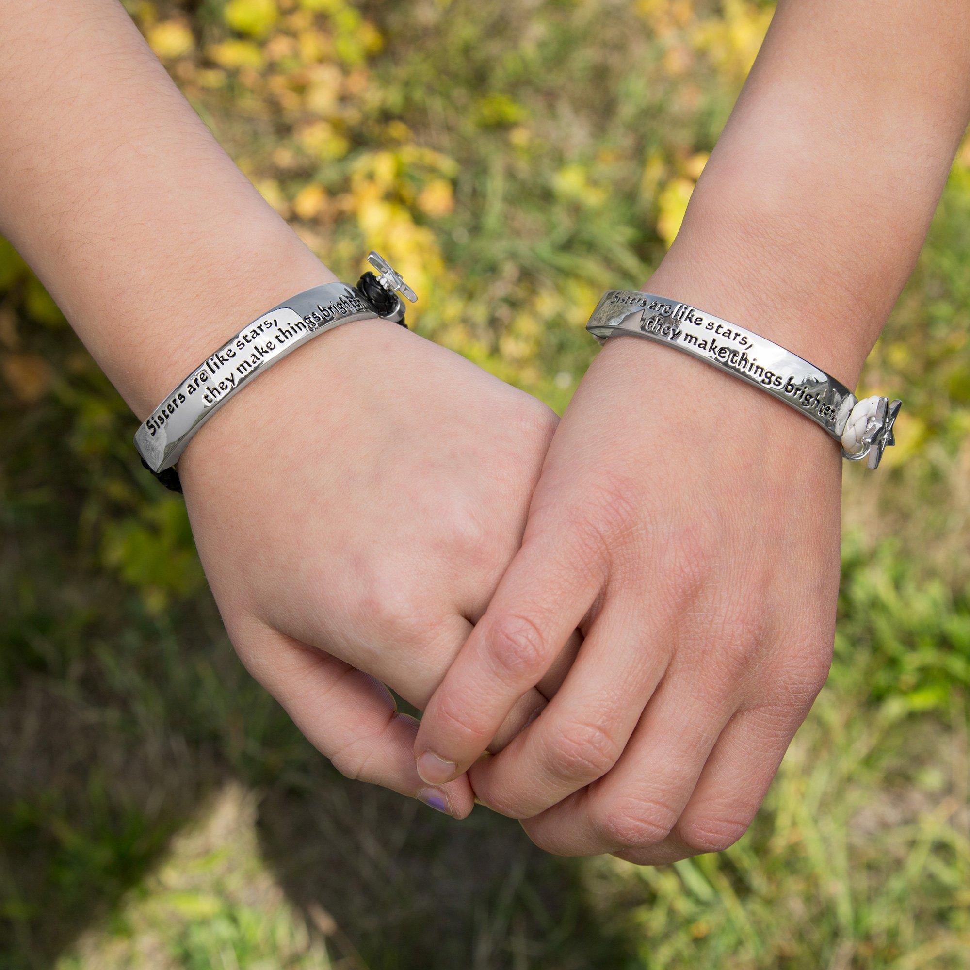 Sisters Are Like Stars Braided Bracelet - Aaria Tees Aaria Tees