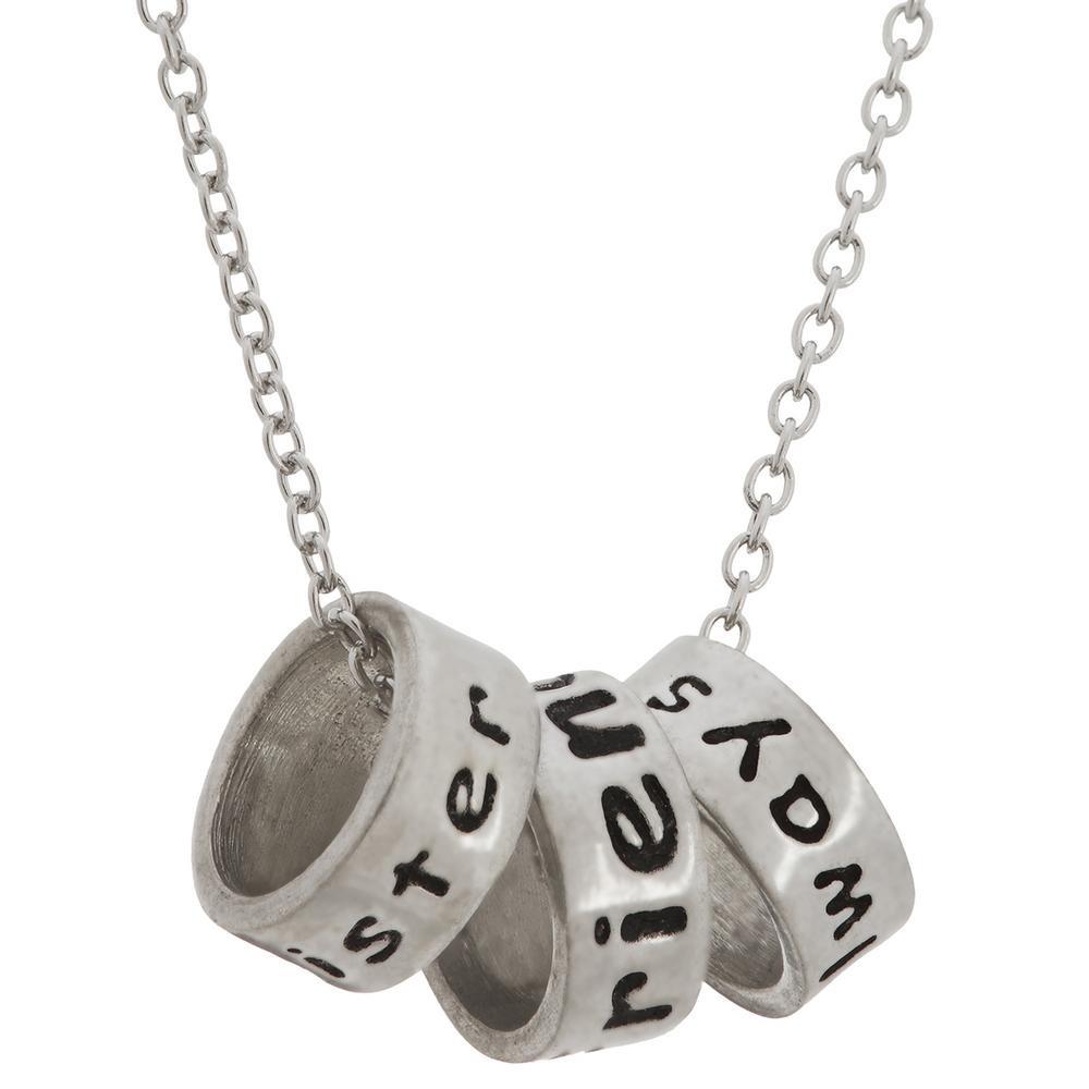 Sisters Friends Always Pewter Necklace - Aaria Tees Aaria Tees