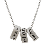 Sisters Friends Always Pewter Necklace - Aaria Tees Aaria Tees