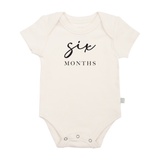 graphic bodysuit | six months milestone charcoal - Aaria Tees Aaria Tees