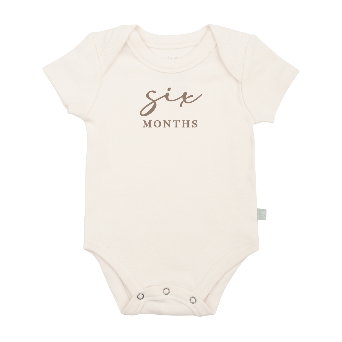 graphic bodysuit | six months milestone taupe - Aaria Tees