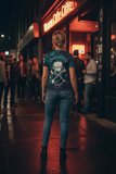 Skull & Cross Bones - Women's Skull T-shirt - Aaria Tees Aaria Tees