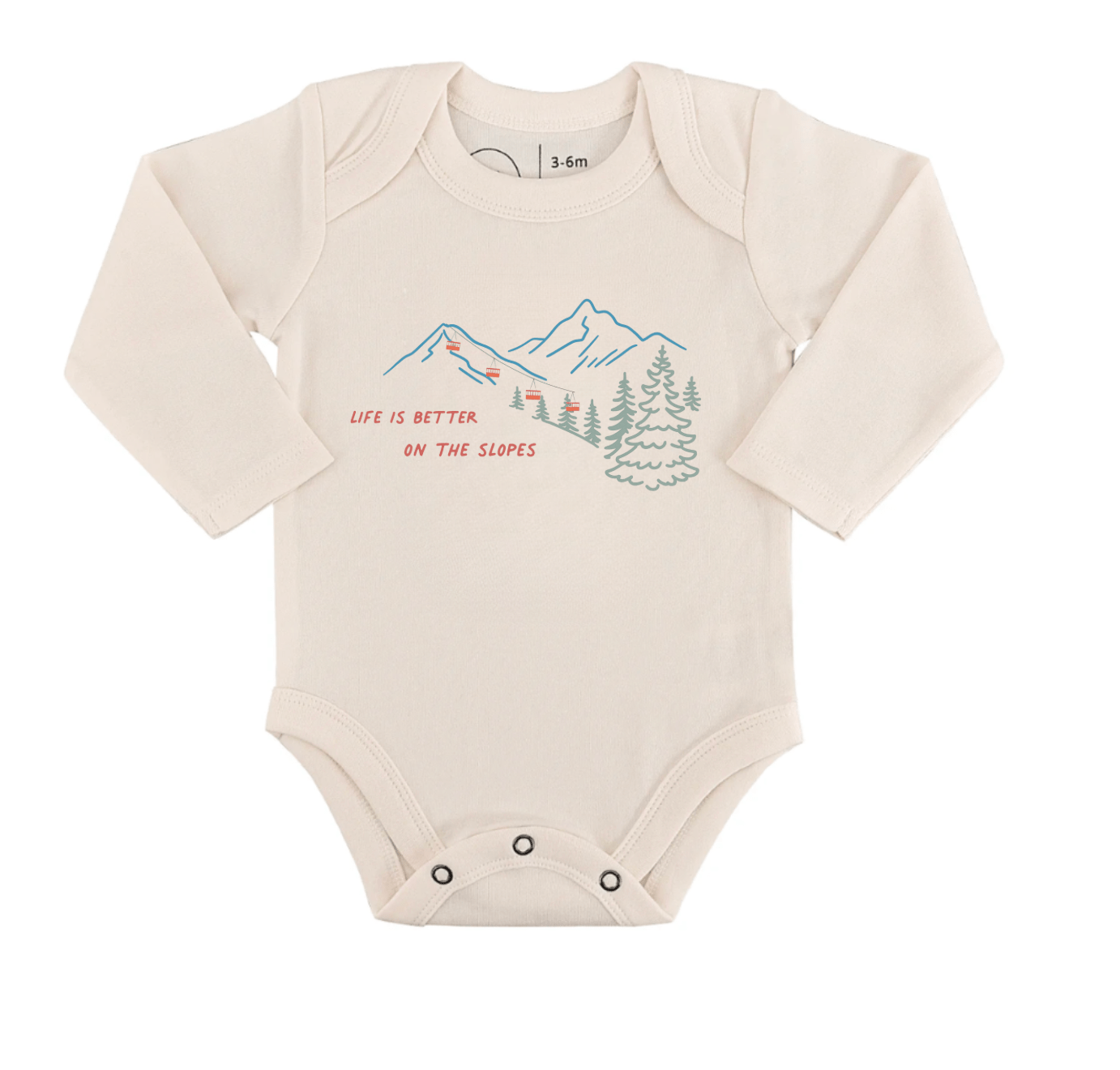 long sleeve graphic bodysuit | on the slopes - Aaria Tees Aaria Tees