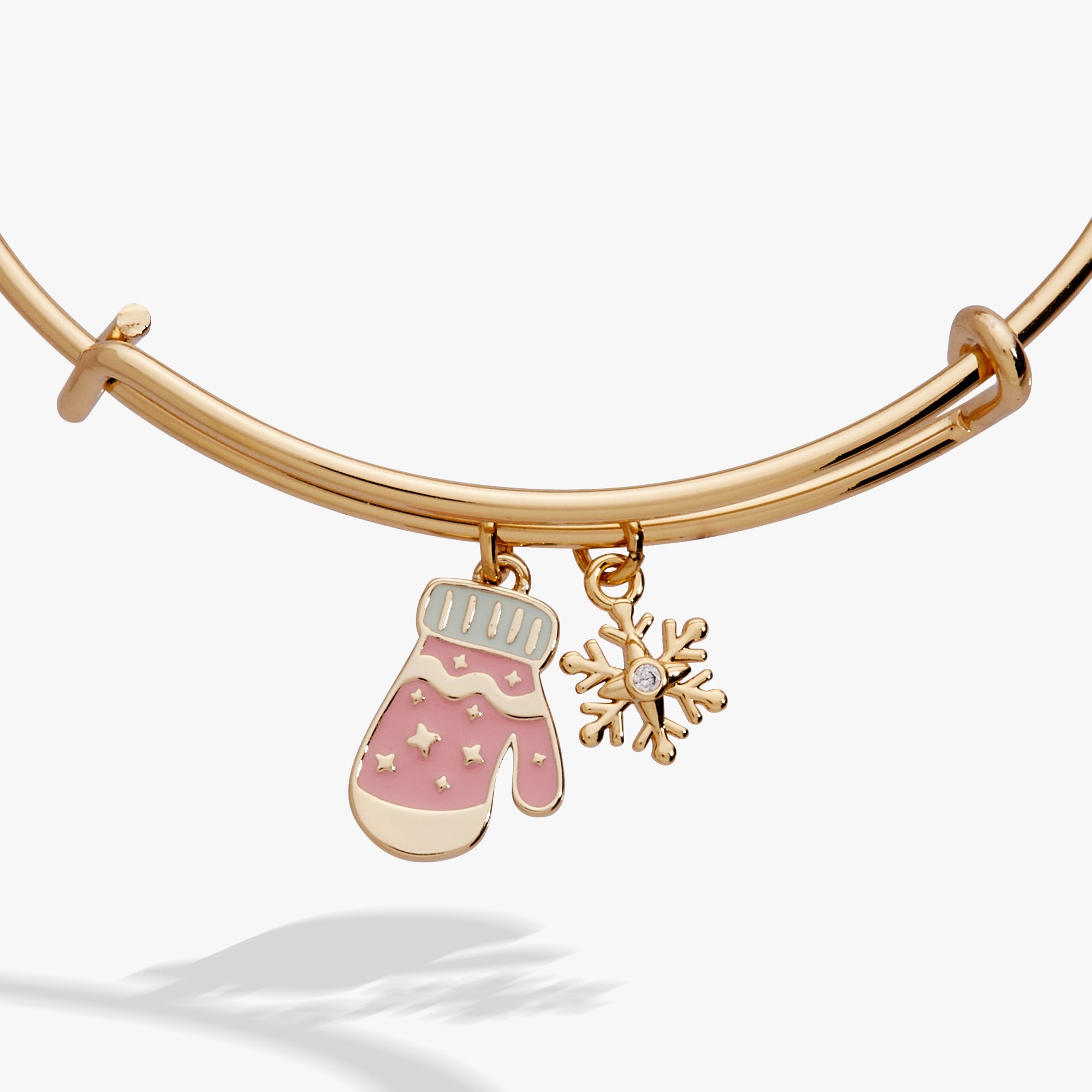 Winter Wonderland Mitten and Snowflake Charm Bangle - Aaria Tees Aaria Tees