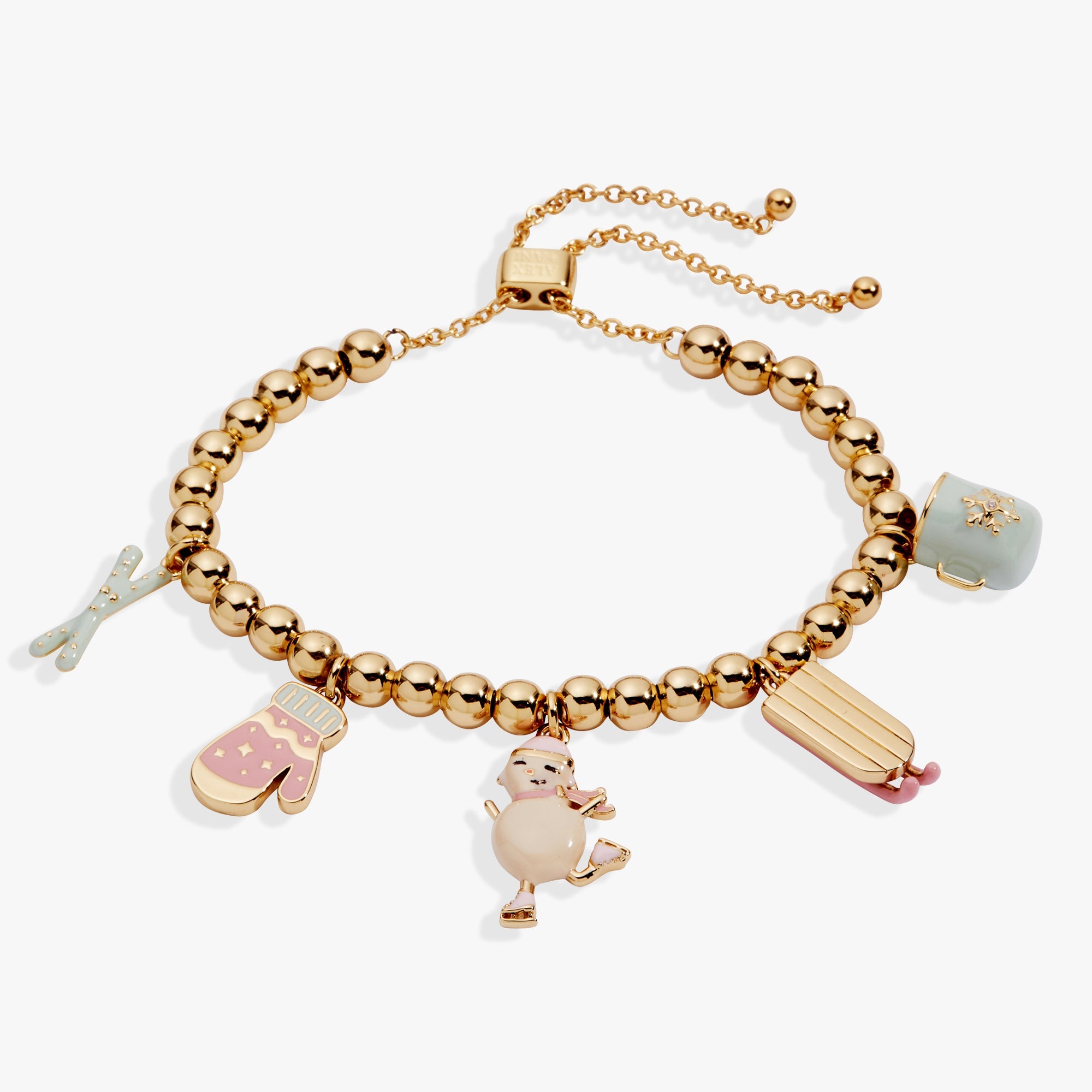 Winter Wonderland Multi Charm Bolo Bracelet - Aaria Tees Aaria Tees