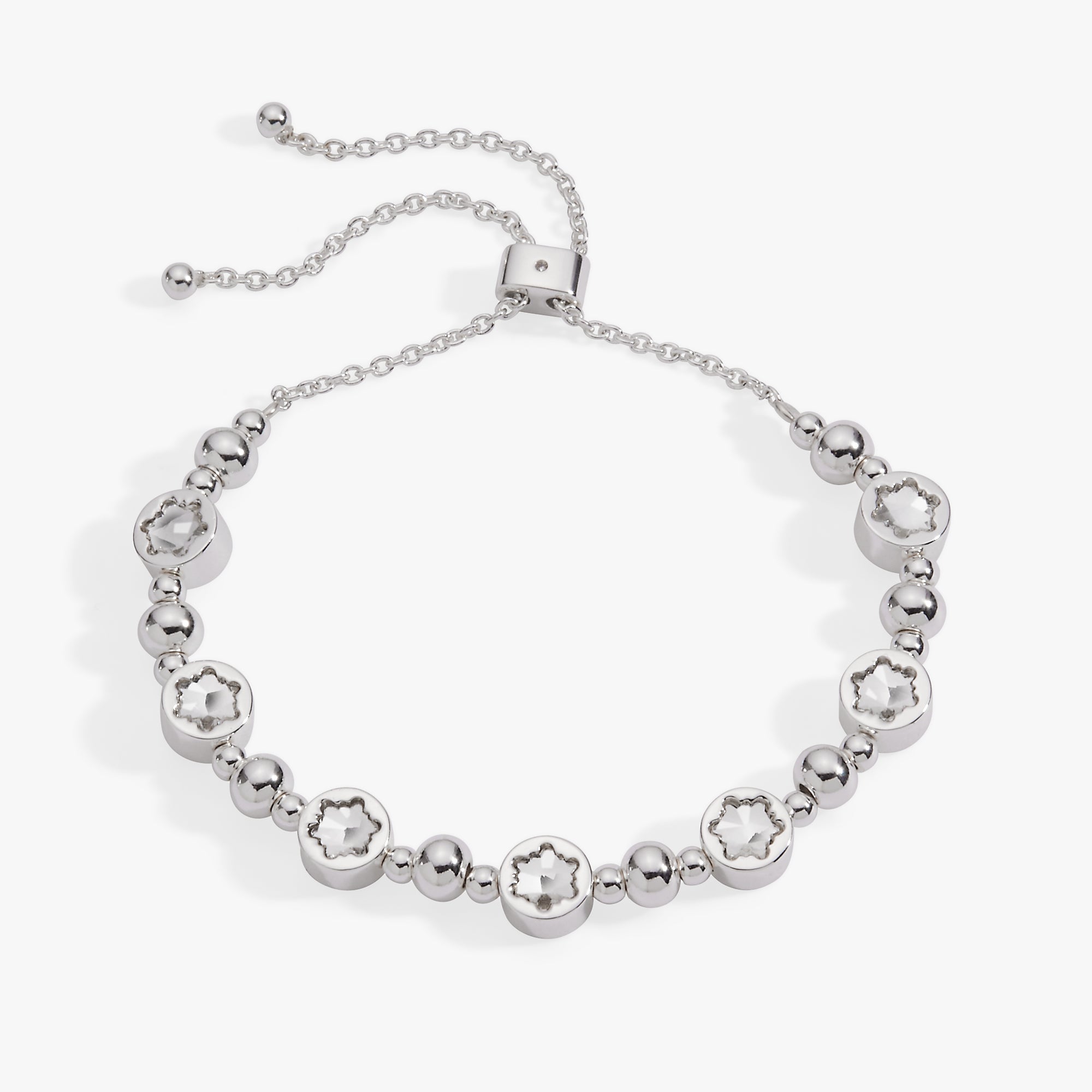 Crystal Snowflake Beaded Bolo Bracelet - Aaria Tees Aaria Tees