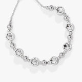 Crystal Snowflake Beaded Bolo Bracelet - Aaria Tees Aaria Tees
