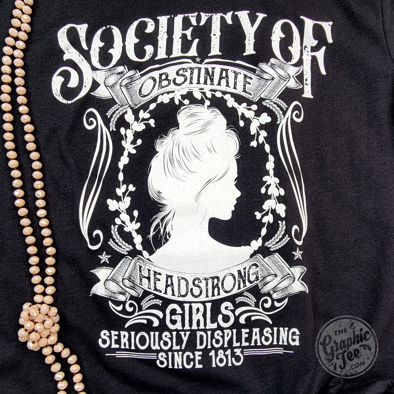 Society of Obstinate Headstrong Girls Short Sleeve Crew Neck Tee - Aaria Tees Aaria Tees
