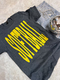 Softball Neon Yellow Screenprinted Graphic Tee - Aaria Tees Aaria Tees