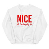 Christmas Naughty & Nice Couples Sweatshirt - Aaria Tees Aaria Tees