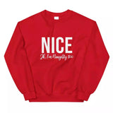 Christmas Naughty & Nice Couples Sweatshirt - Aaria Tees Aaria Tees