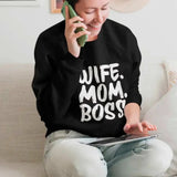 Wife Mom Boss Sweatshirt - Aaria Tees Aaria Tees