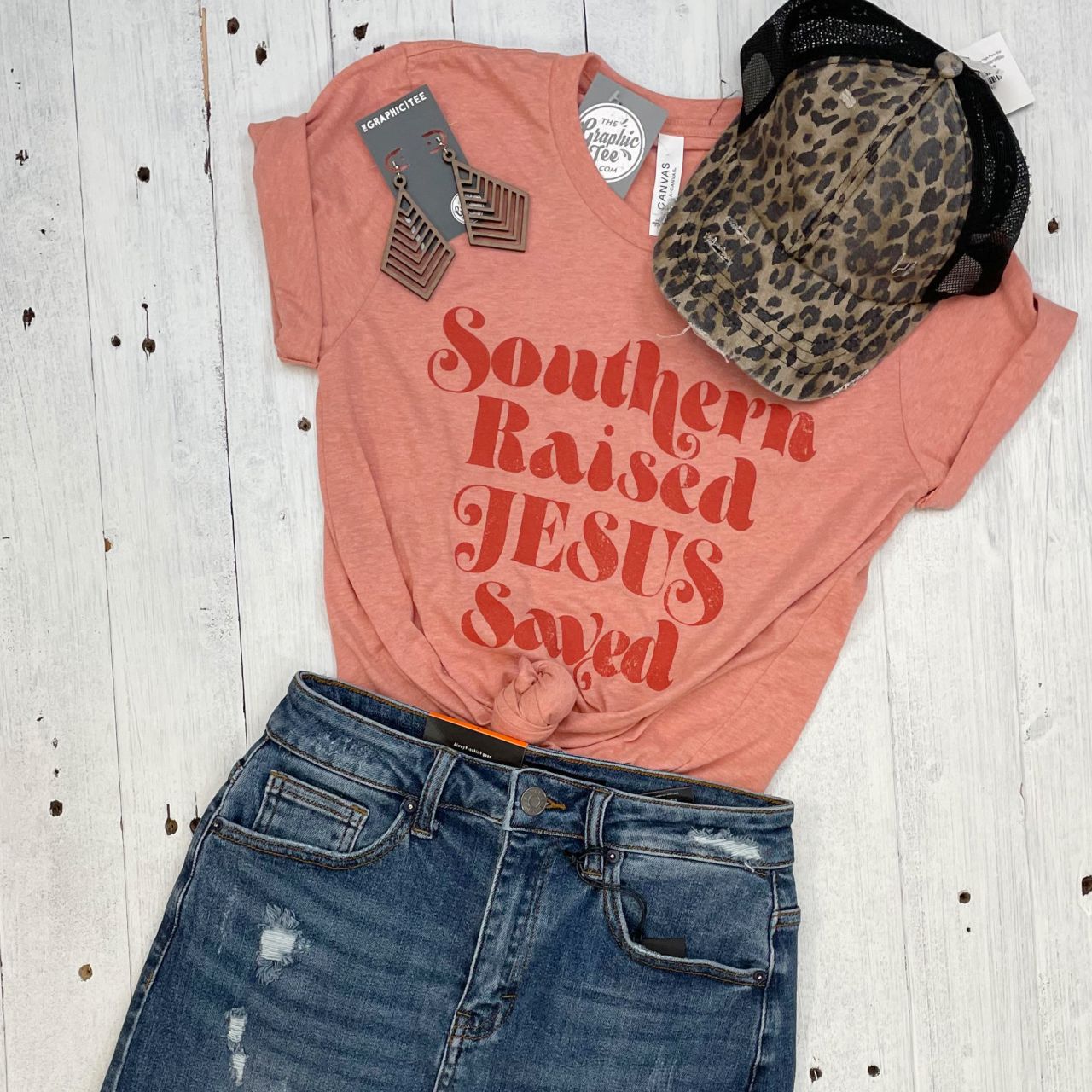 Southern Raised and Jesus Saved Unisex Tee - Aaria Tees Aaria Tees