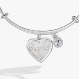 Mamá Mother of Pearl Heart Charm Bangle - Aaria Tees Aaria Tees