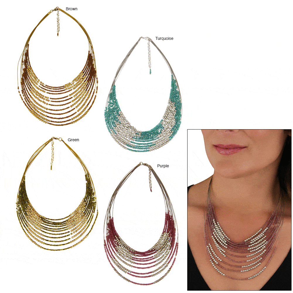Sparkling Strands Necklace - Aaria Tees Aaria Tees