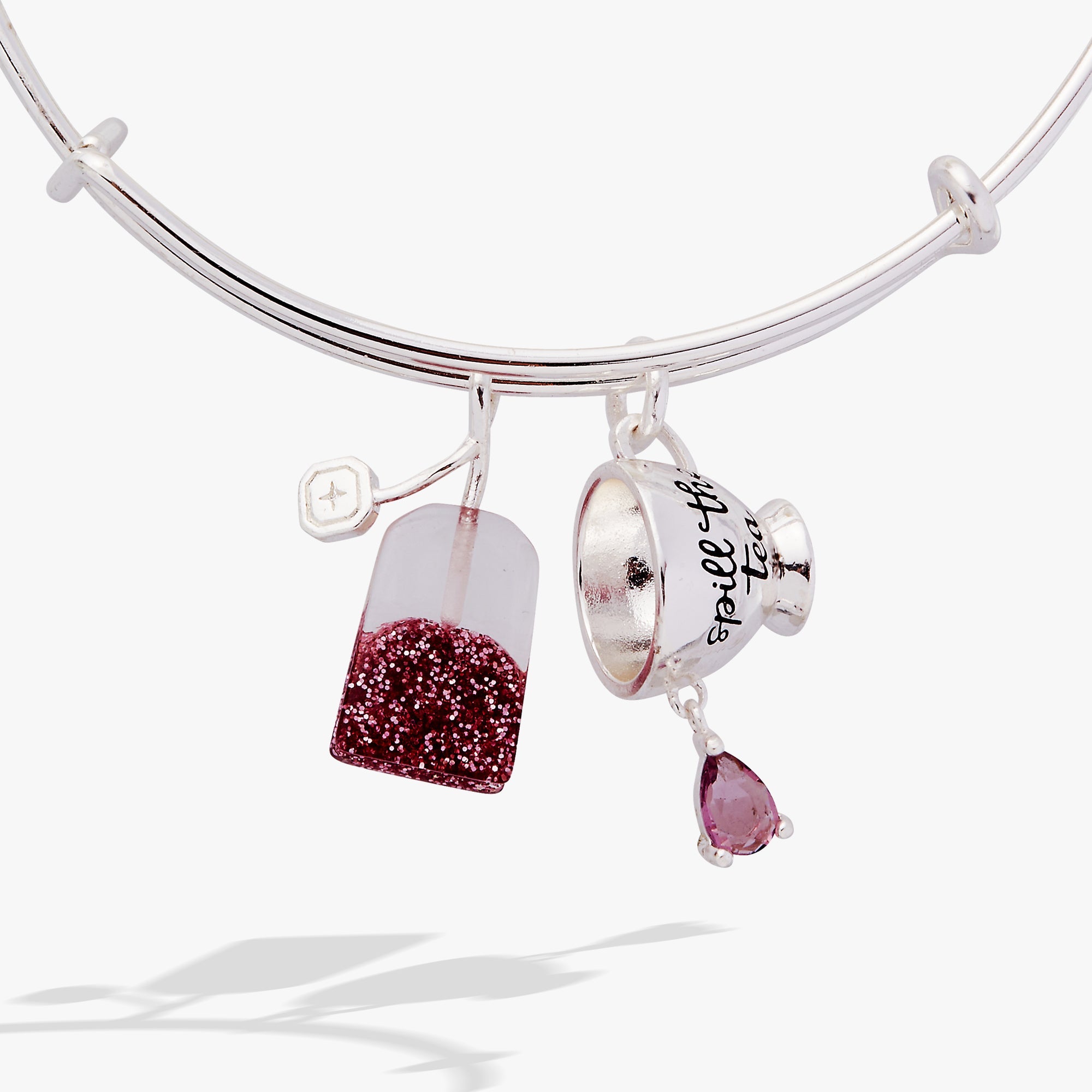 'Spill the Tea' Cup & Tea Bag Charm Bangle - Aaria Tees Aaria Tees